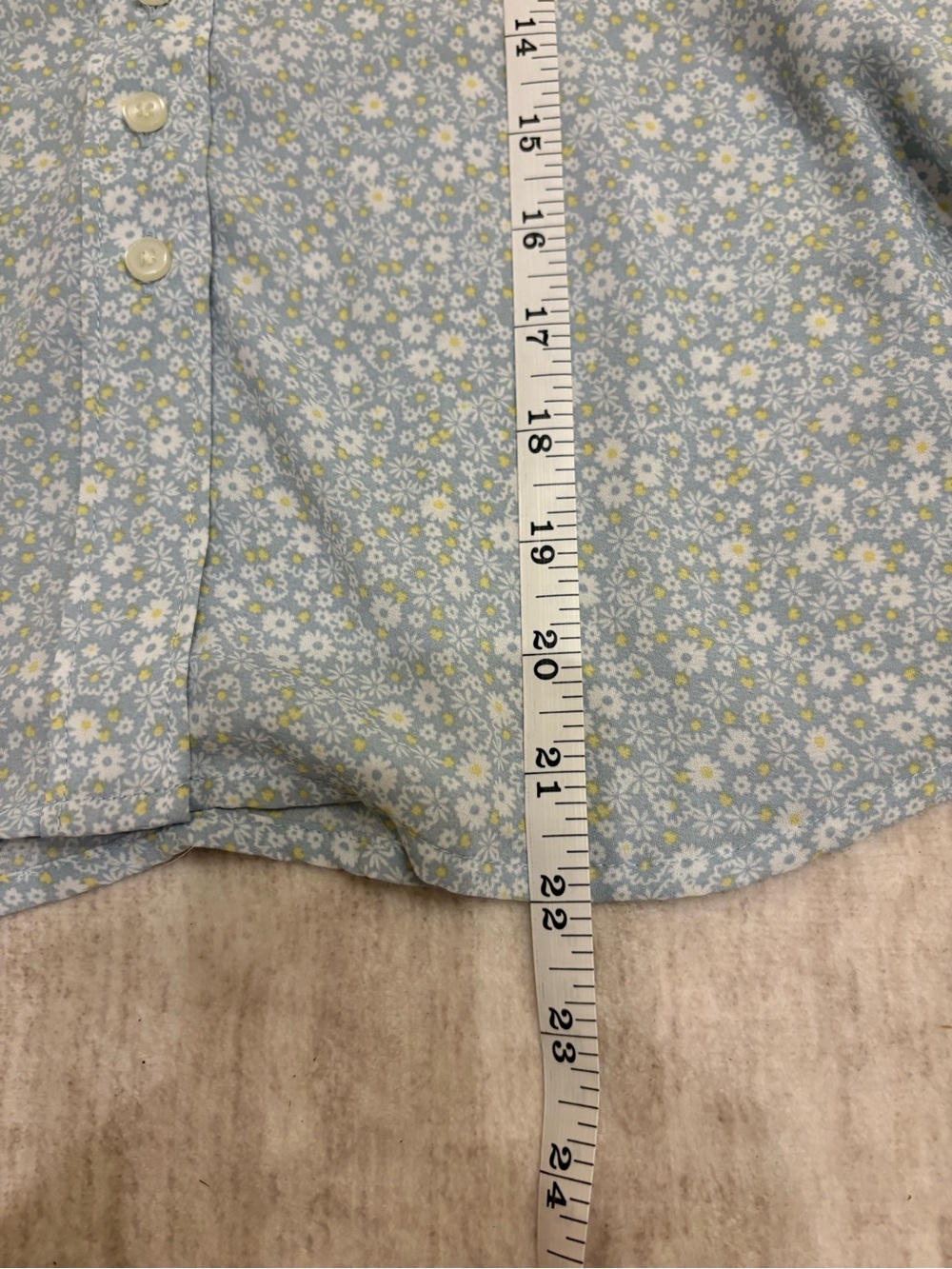 Levi's Light Blue Floral Button-Front Blouse - Picture 2 of 11